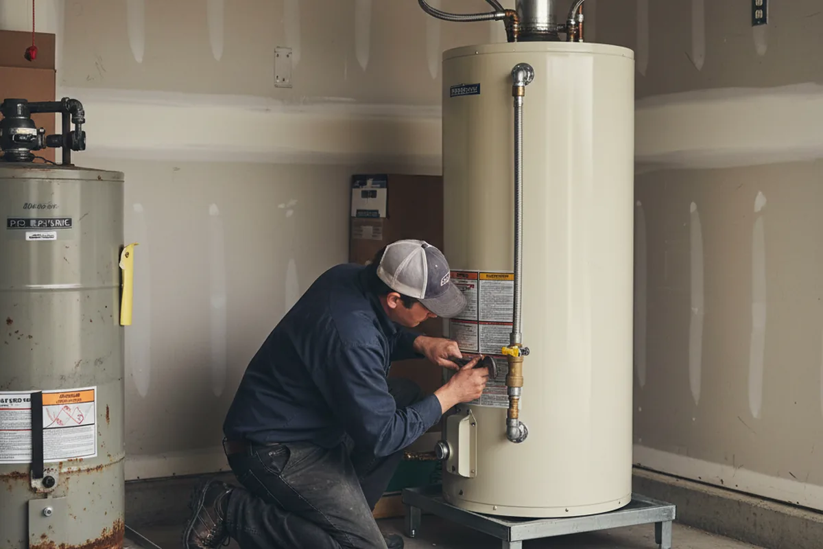 Water heater and shutoff valve replacement in Grafton